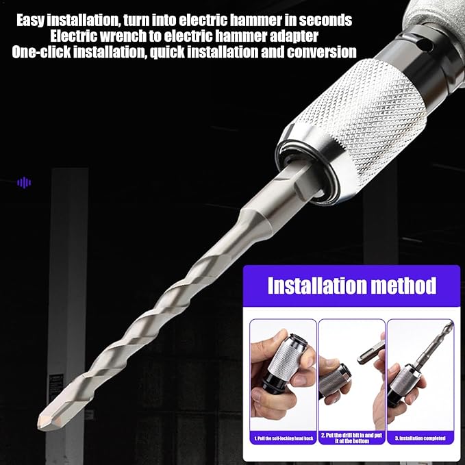 LuxorTech Elektrische Moersleutel Adapter | Krachtige boorkop voor moeiteloos klussen