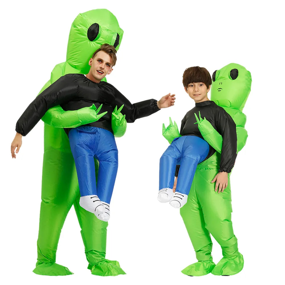 Alien Kostuum Opblaasbaar Carnaval Kinderen en Volwassenen