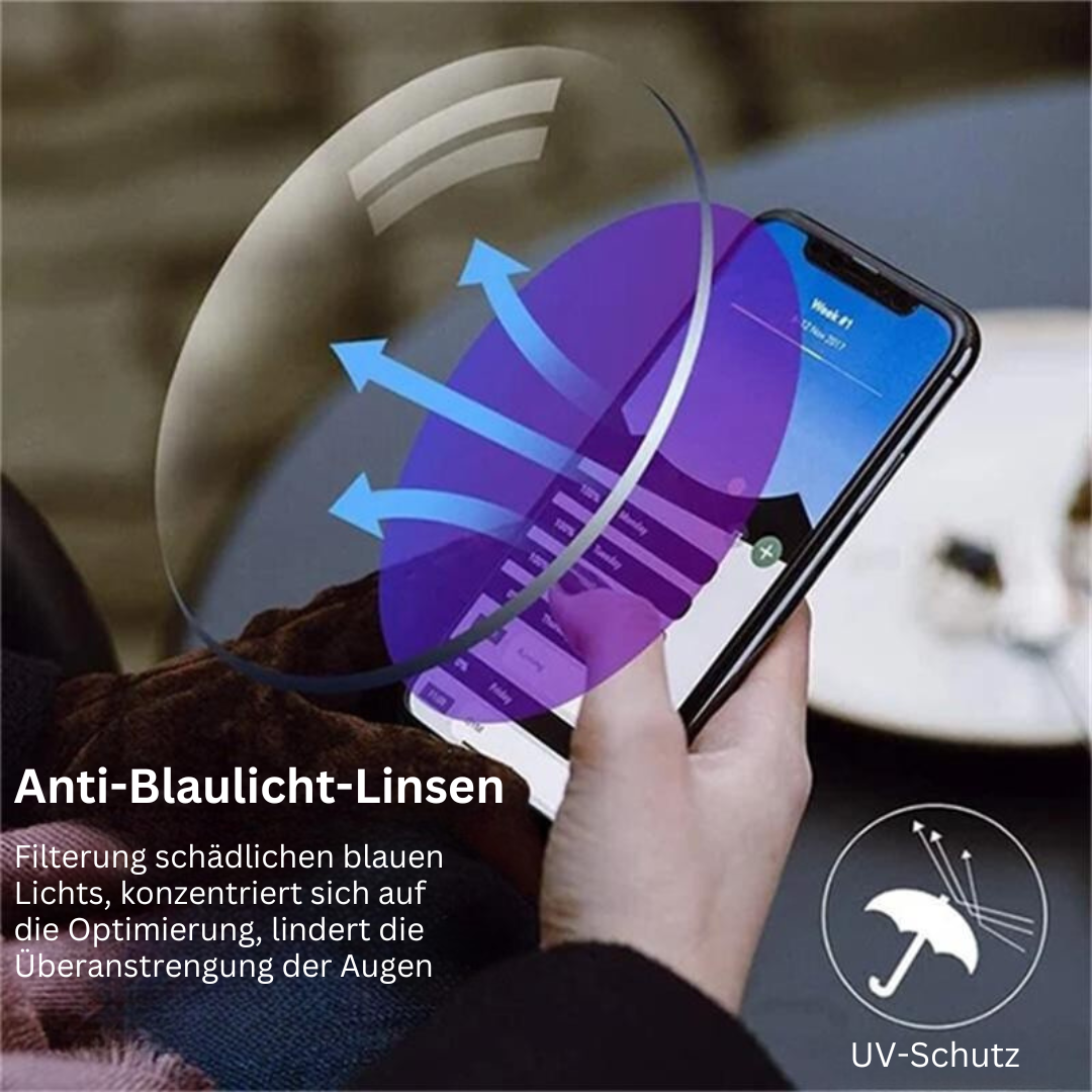 Bril met blauwlichtfilter en multifocale glazen – VisionGuard