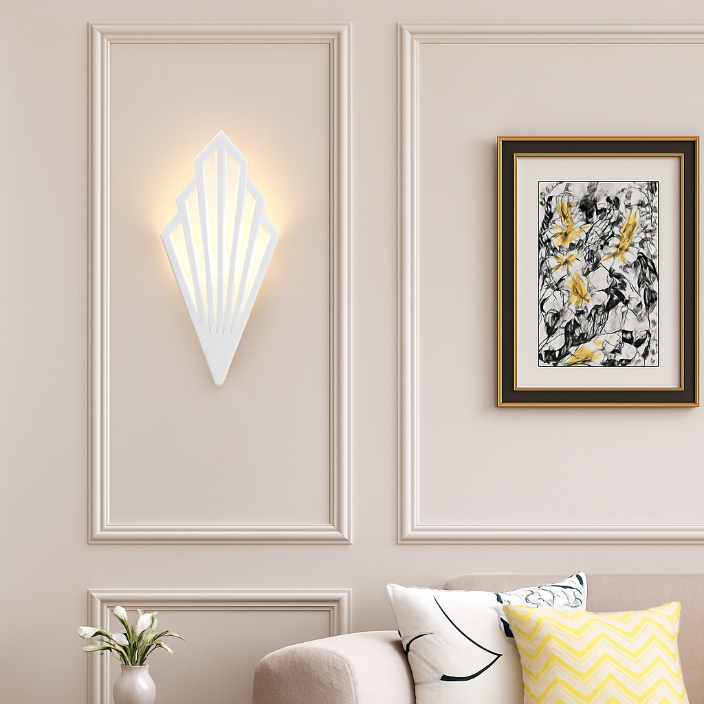 Wandgemonteerde LED-Design-Applique van gekleurd metaal