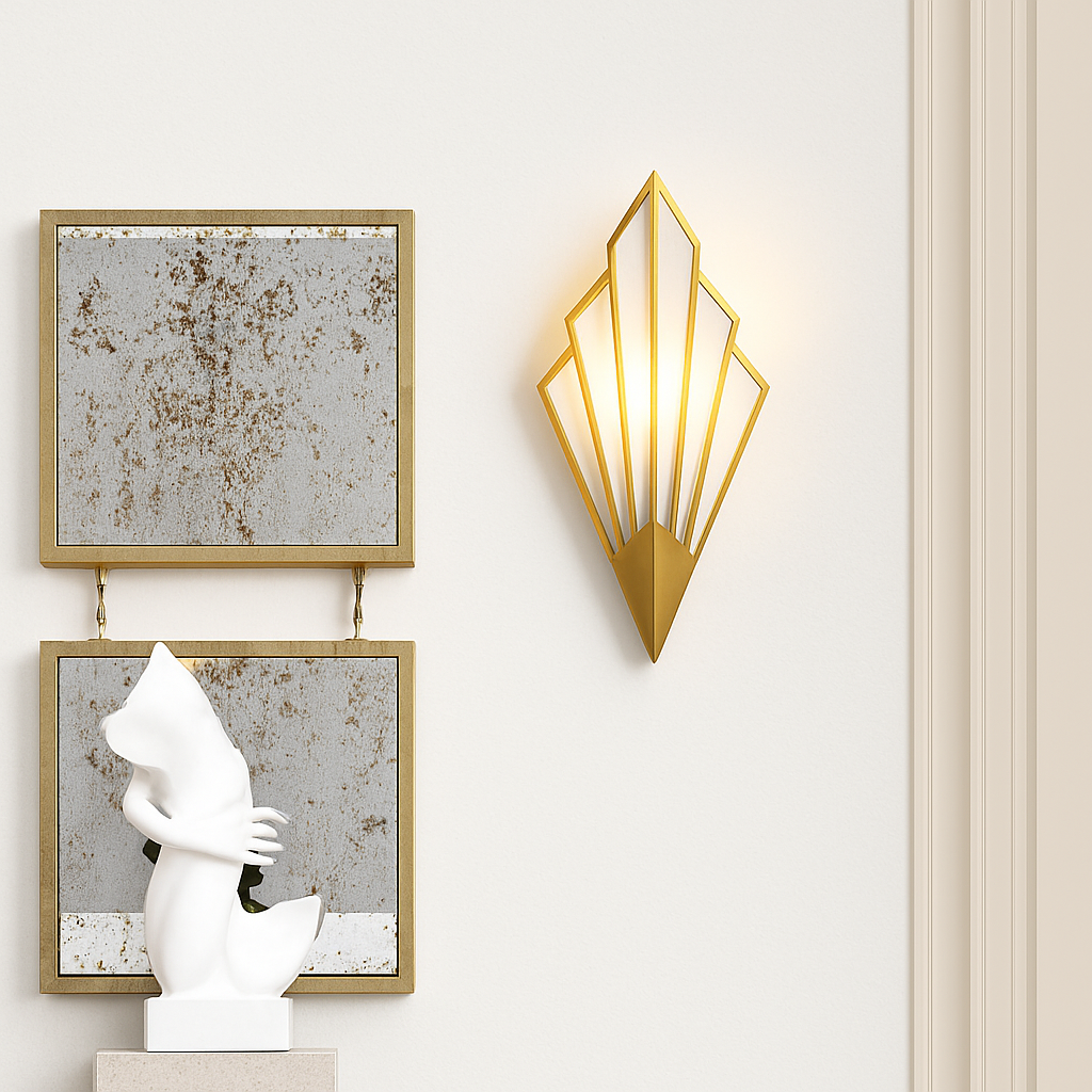 Wandgemonteerde LED-Design-Applique van gekleurd metaal