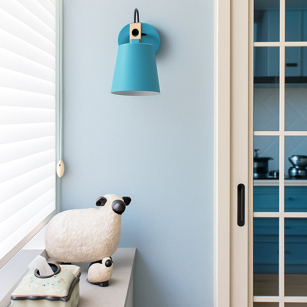 Wandlamp LED van hout en metaal in Nordic-stijl