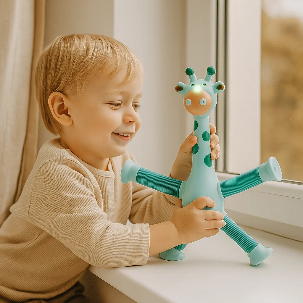 Sensorische Zuignap Giraffe Baby Speelgoed