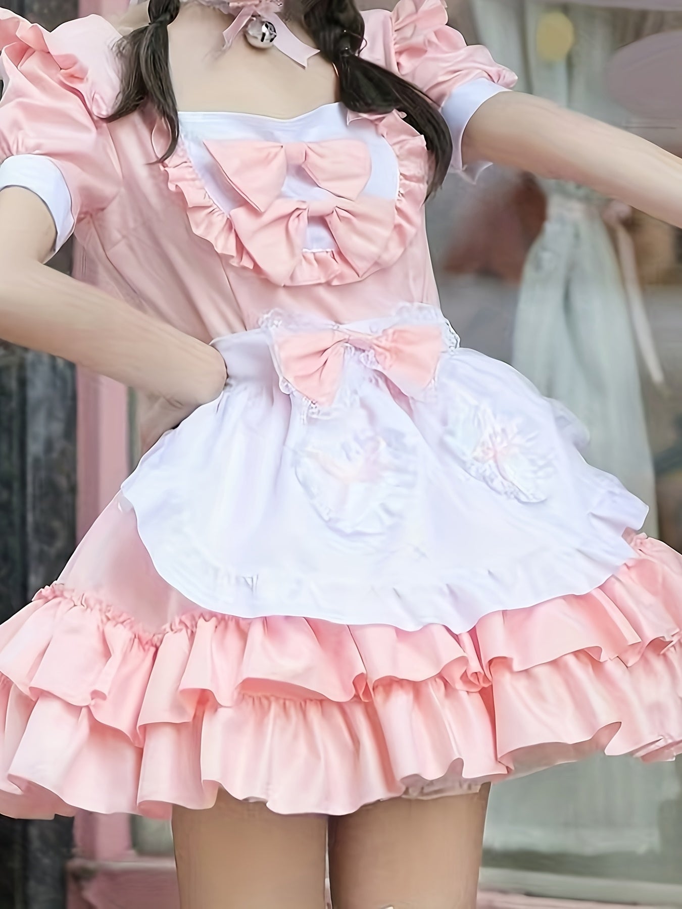 Dames Plus Size Halloween Kostuums Dienstmeid Cosplay Jurk | Ruffled Mini