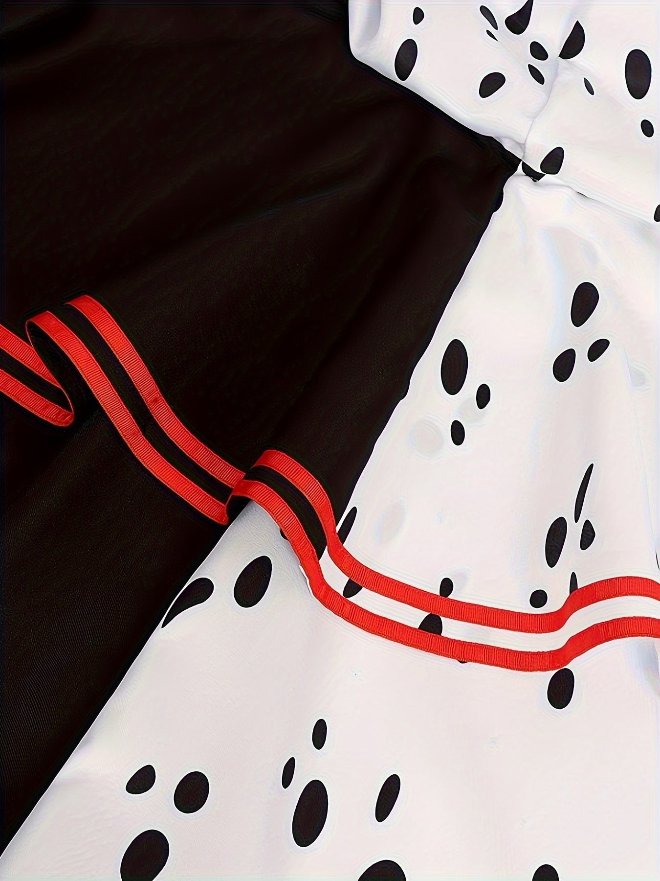 Dames Hooded Dalmatian Halloween Film Kostuum Cape | Gespleten Cloak