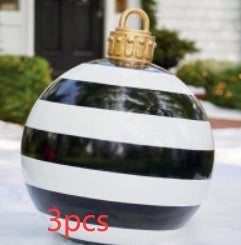 Opblaasbare Kerstbal Buiten Decoratie 60cm – Weerbestendige PVC Kerstdecoratie
