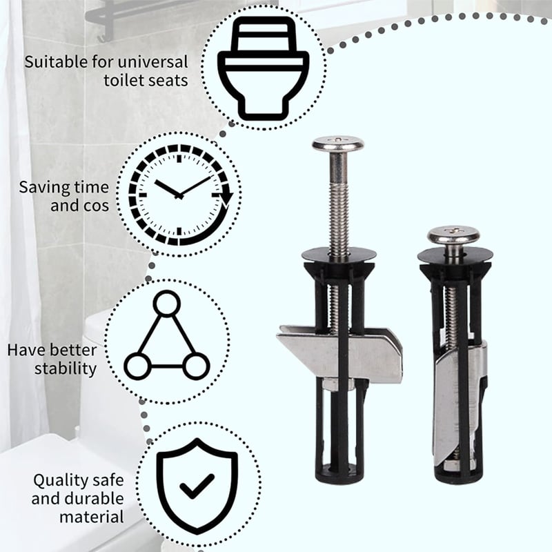 🔥 NIEUWE JAARSACTIE - Heavy Duty Toiletbril Bevestigingsboutset