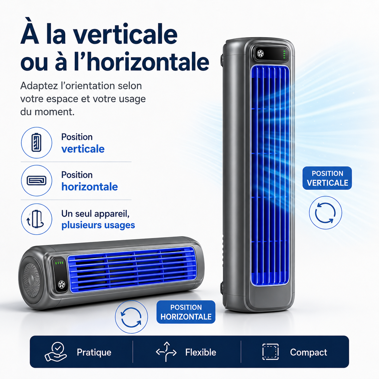 AirWave – Draagbare Oplaadbare Airconditioner met 12 Uur Accuduur