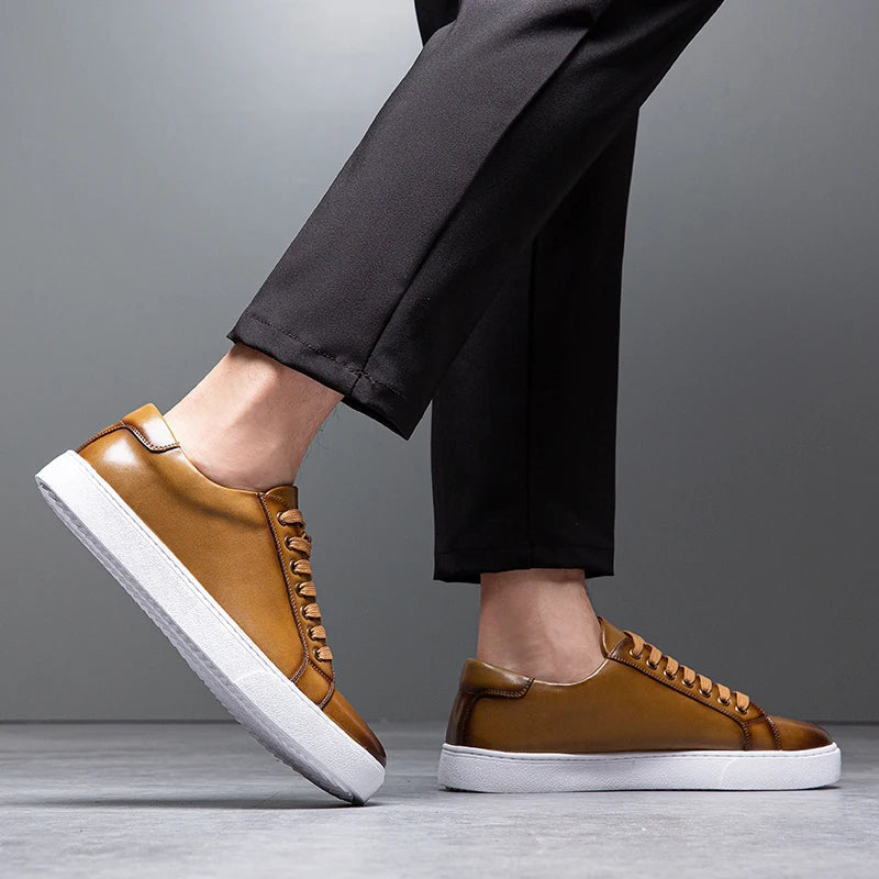 Leren Sneakers Heren - Stijl & Comfort - David™
