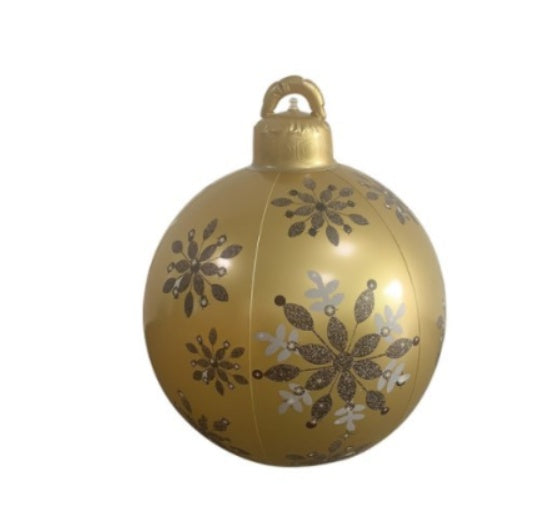 Opblaasbare Kerstbal Buiten Decoratie 60cm – Weerbestendige PVC Kerstdecoratie