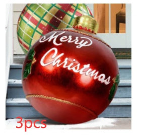 Opblaasbare Christmas Kerstbal 60 cm – Weerbestendige PVC Kerstdecoratie voor Buiten