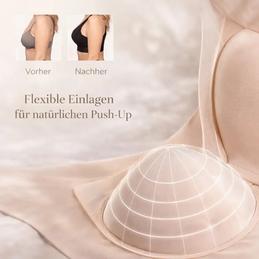 BH zonder beugels | Comfortabele Naadloze Push Up BH | Komfina