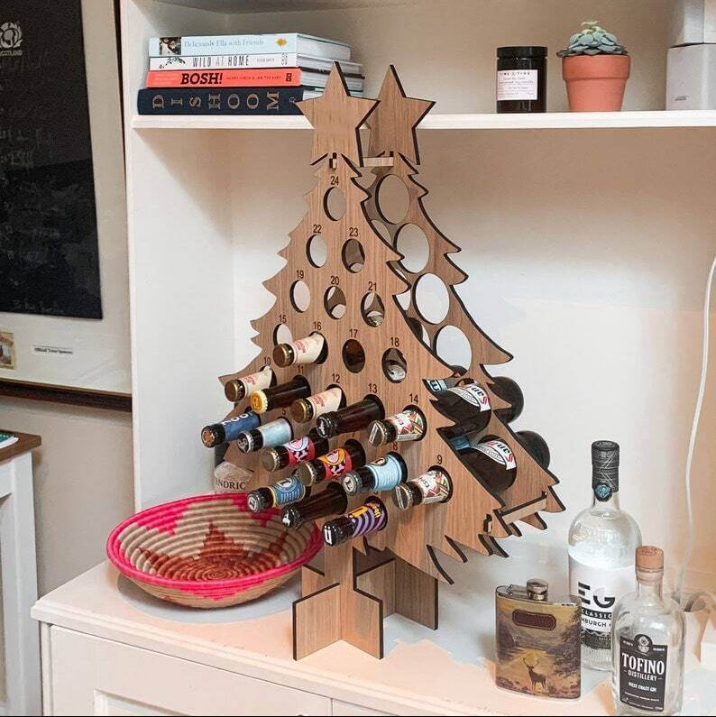 Houten Bier Adventskalender 2026 – 24 Dagen Kerst Countdown