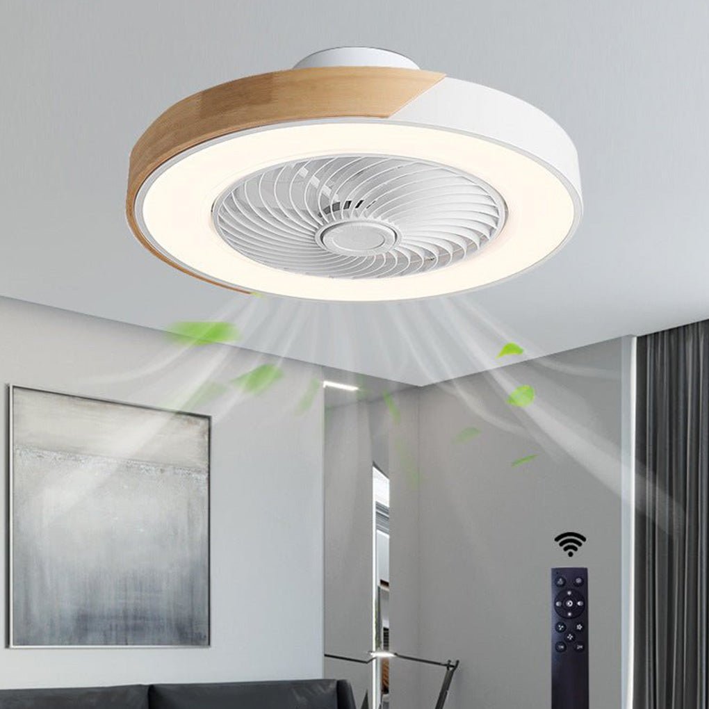 Moderne LED Plafondventilator Zonder Frame – Elegante en Stille Koeling met Afstandsbediening