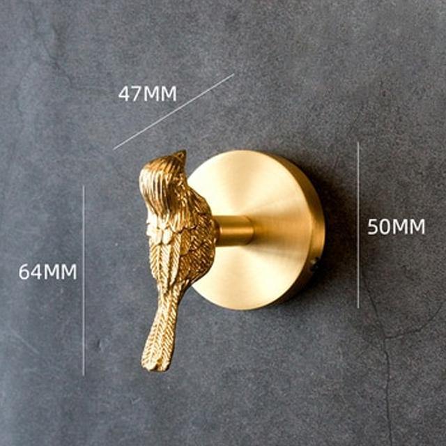 Gouden Messing Wandhaken – Handgemaakte Dierontwerpen voor Stijlvolle Wanddecoratie