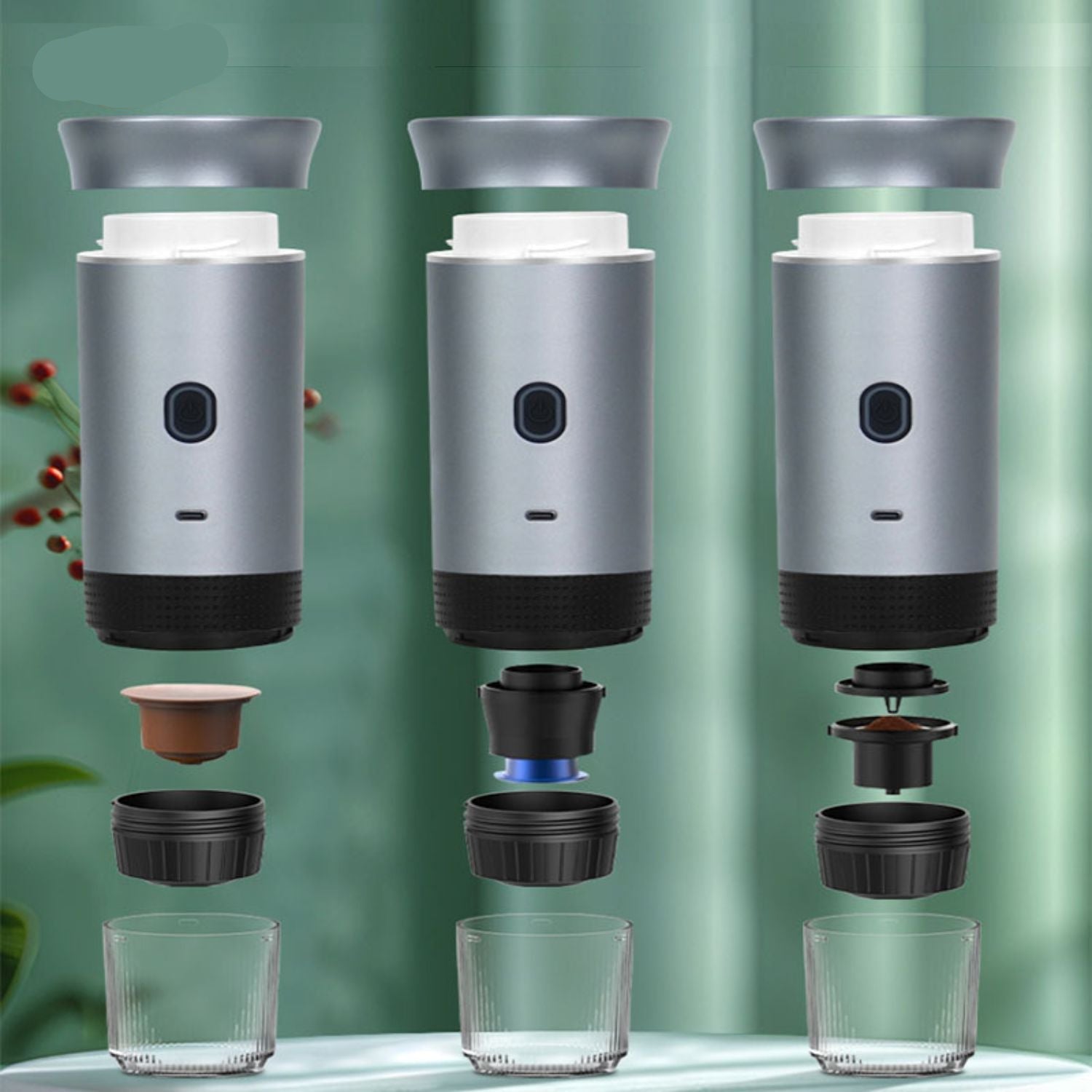 CaféÉlite Luxe 3-in-1 | Draagbare espressomachine voor perfecte koffiebeleving