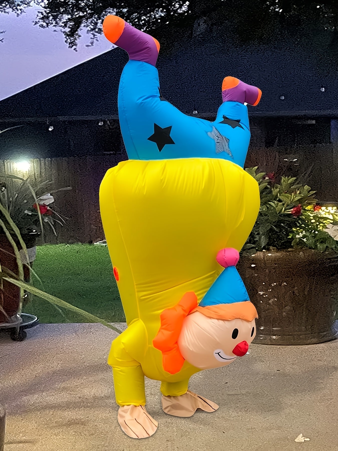 Grappig Opblaasbaar Halloween Clown Kostuum | Volwassen Opblaaspak