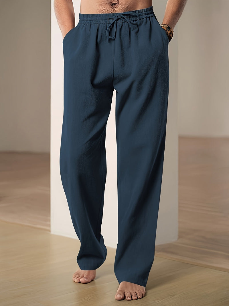 Casual Broek met Elastische Taille voor Mannen met Trekkoord | Ideaal voor Reizen en Dagelijkse Activiteiten
