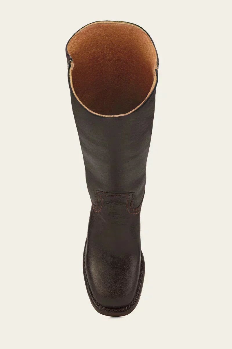 WesternSoul hoge dameslaarzen – stijlvolle leren look met blokhak en western-flair