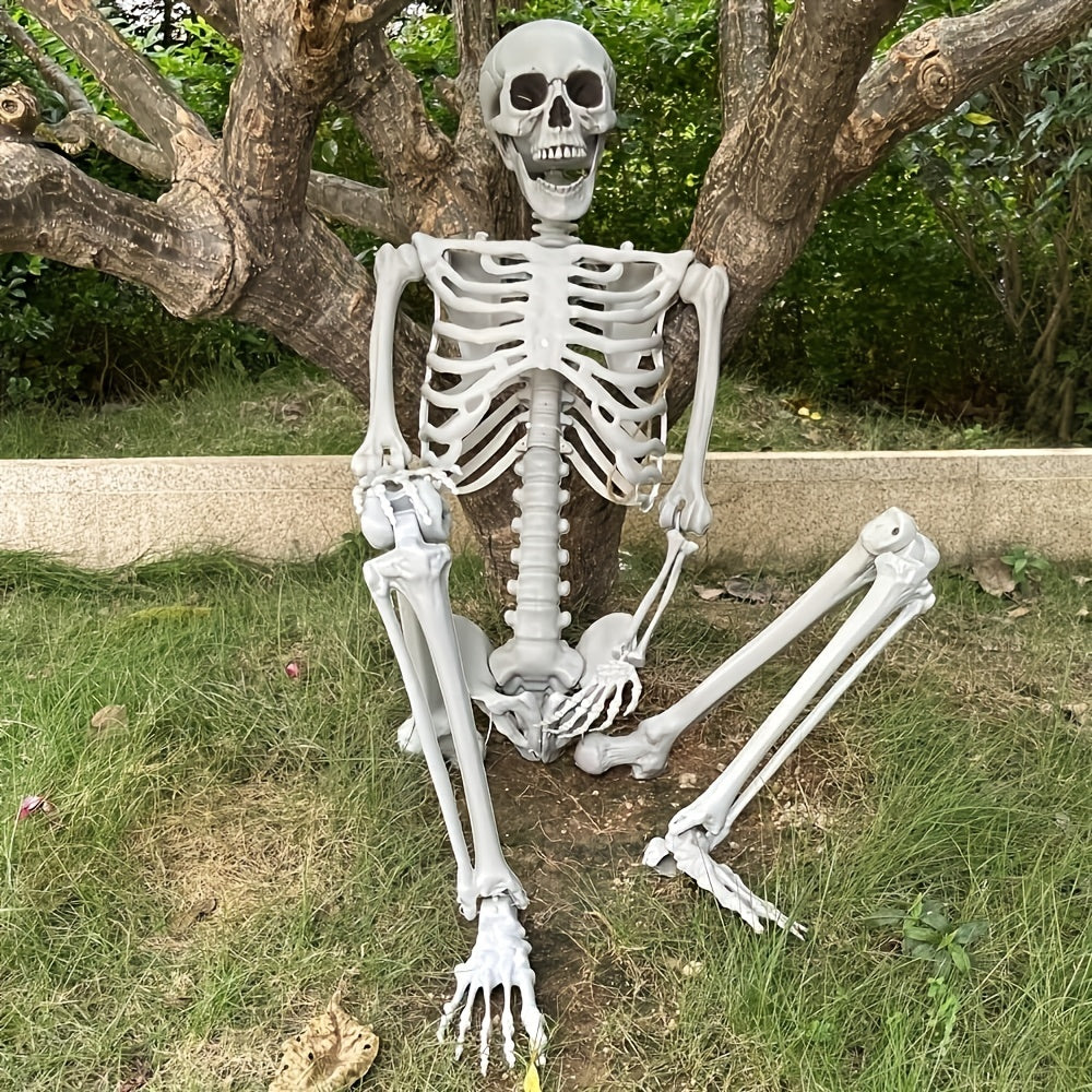 Reusachtige 6 Ft Halloween Skelet Decoratie | Poseerbaar Levensecht