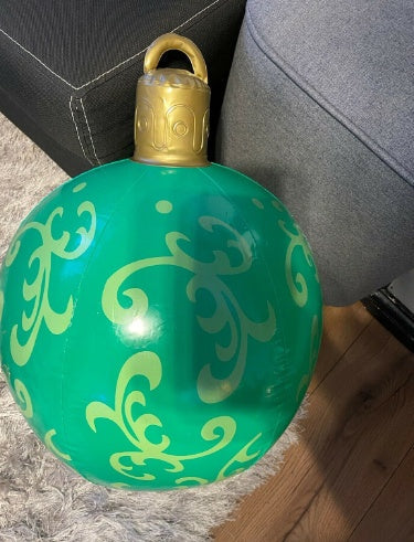 Opblaasbare Kerstbal Buiten Decoratie 60cm – Weerbestendige PVC Kerstdecoratie