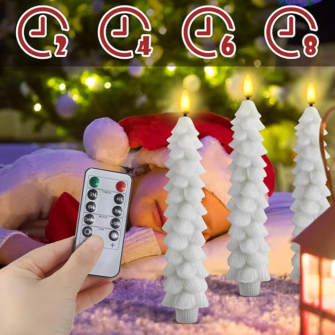 Vlamloze LED Kaarsen met Afstandsbediening – Realistisch 3D-Flikker Model LumaGlow