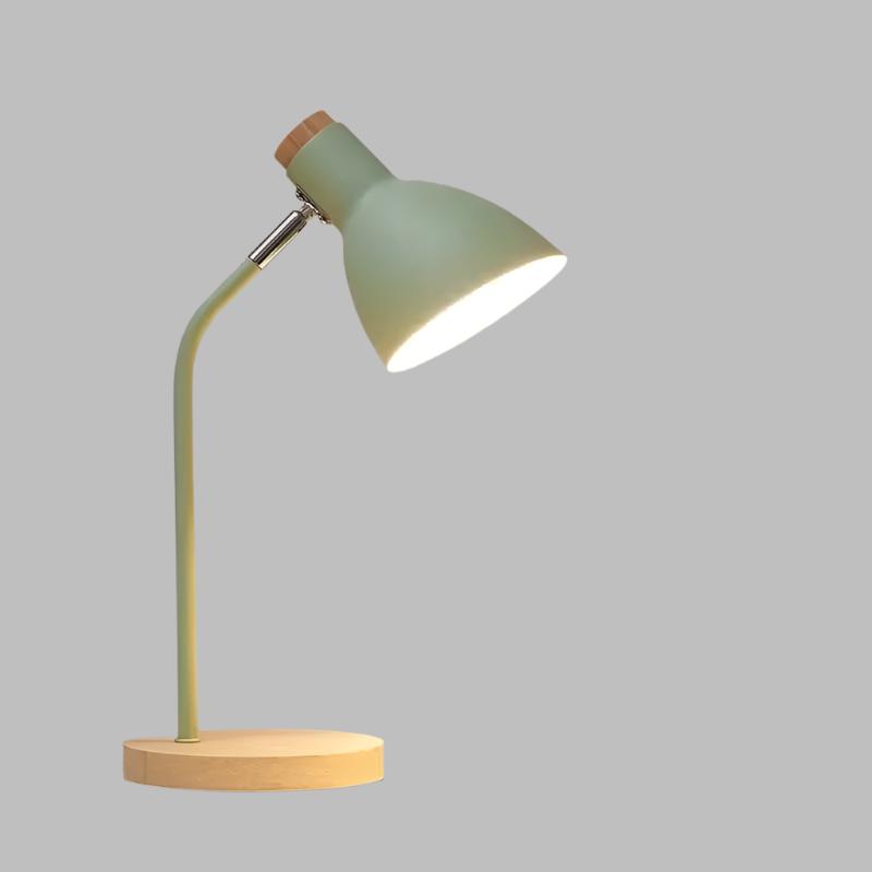 Houten Tafellamp – Creatieve Scandinavische Bureau Lamp van Hout en Metaal
