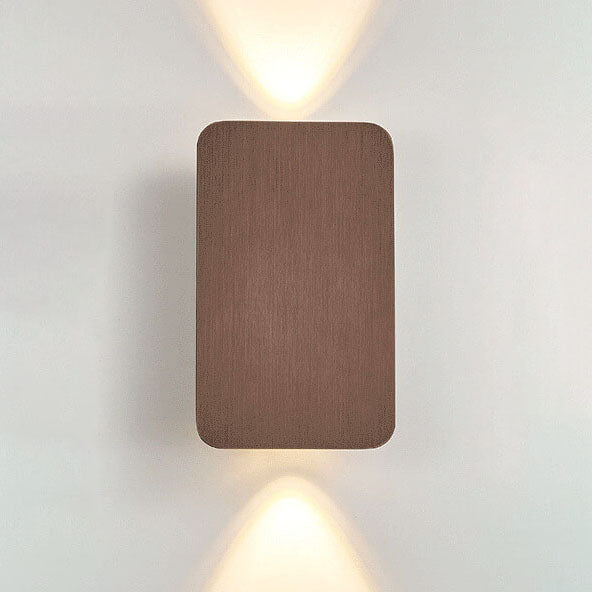 Noordse Minimalistische Glazen Rechthoekige LED Wandlamp 2-Licht
