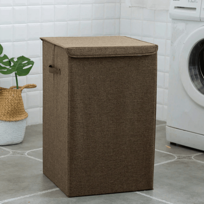 Bamboe Linnen Wasmand Met Deksel