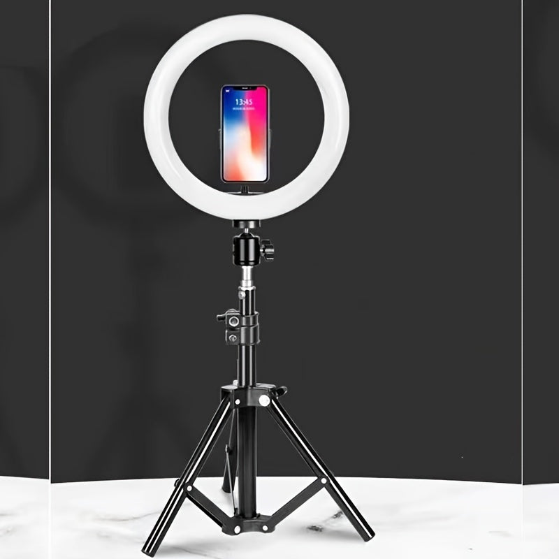 10-Inch LED Ringlicht met Verstelbare Statief en Telefoonhouder - Ideaal voor Make-up, Fotografie en Vloggen