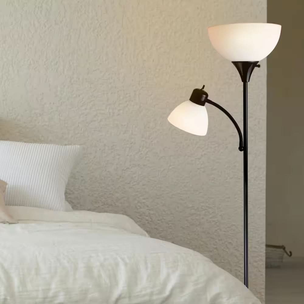 LED Vloerlamp met Twee Lichtbronnen – Staande Lamp met Leeslamp