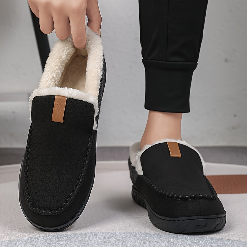 Winter Slippers voor Heren – Warme Schapenvacht Slippers voor Thuis