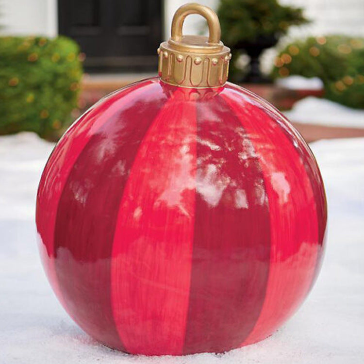 Opblaasbare Kerstbal Buiten Decoratie 60cm – Weerbestendige PVC Kerstdecoratie