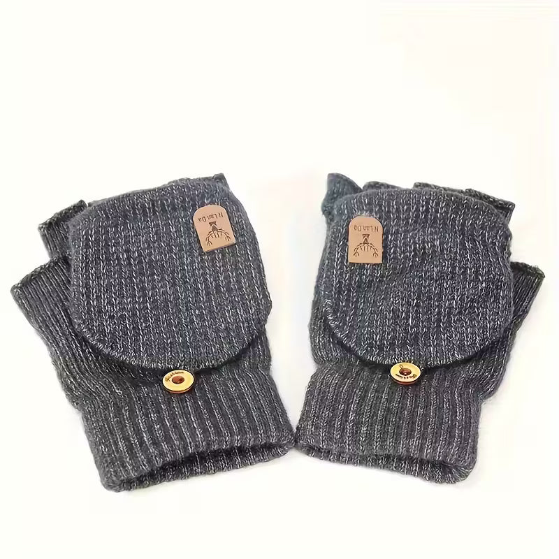 Heren WinterPro Vingerloze Handschoenen – Dik, Warm en Comfortabel