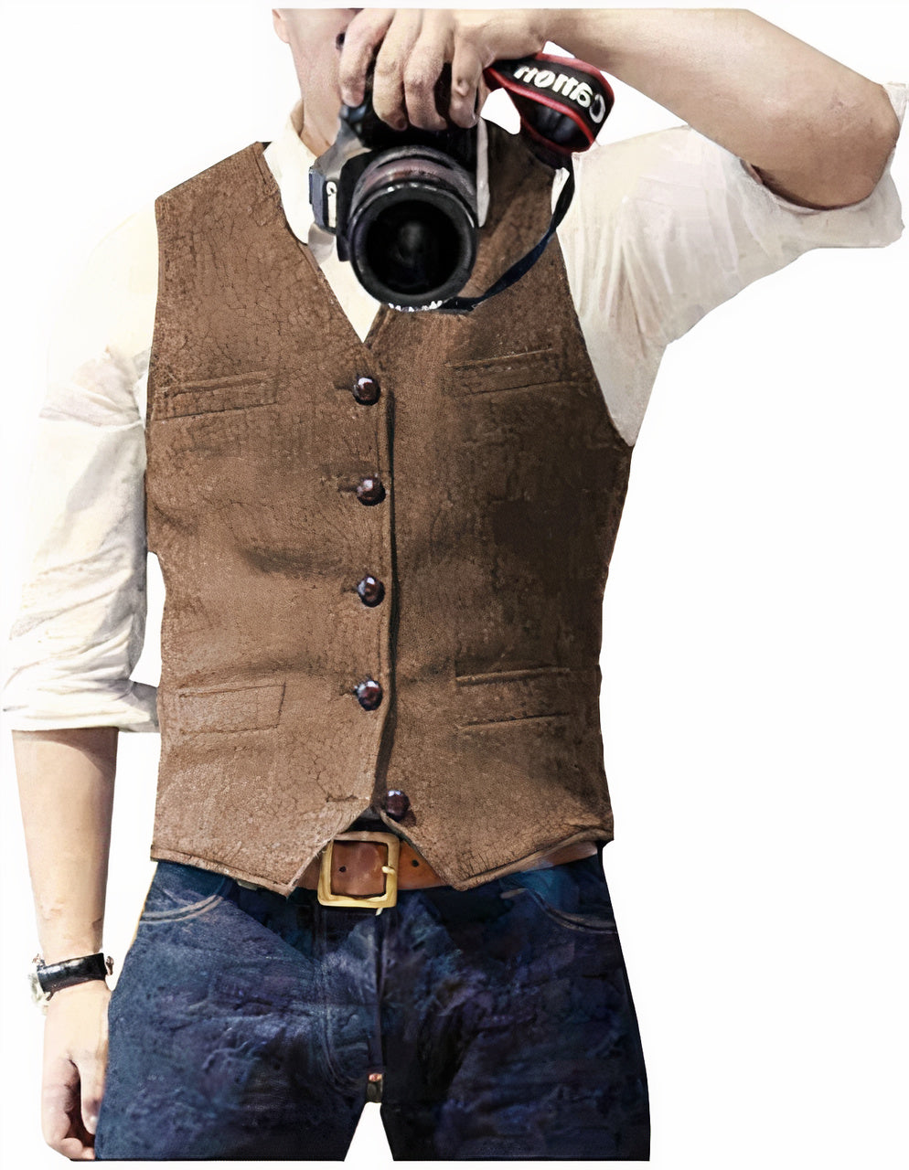 Gilet Heren Met Knopen Stijlvol Design En Tijdloos Pasvorm