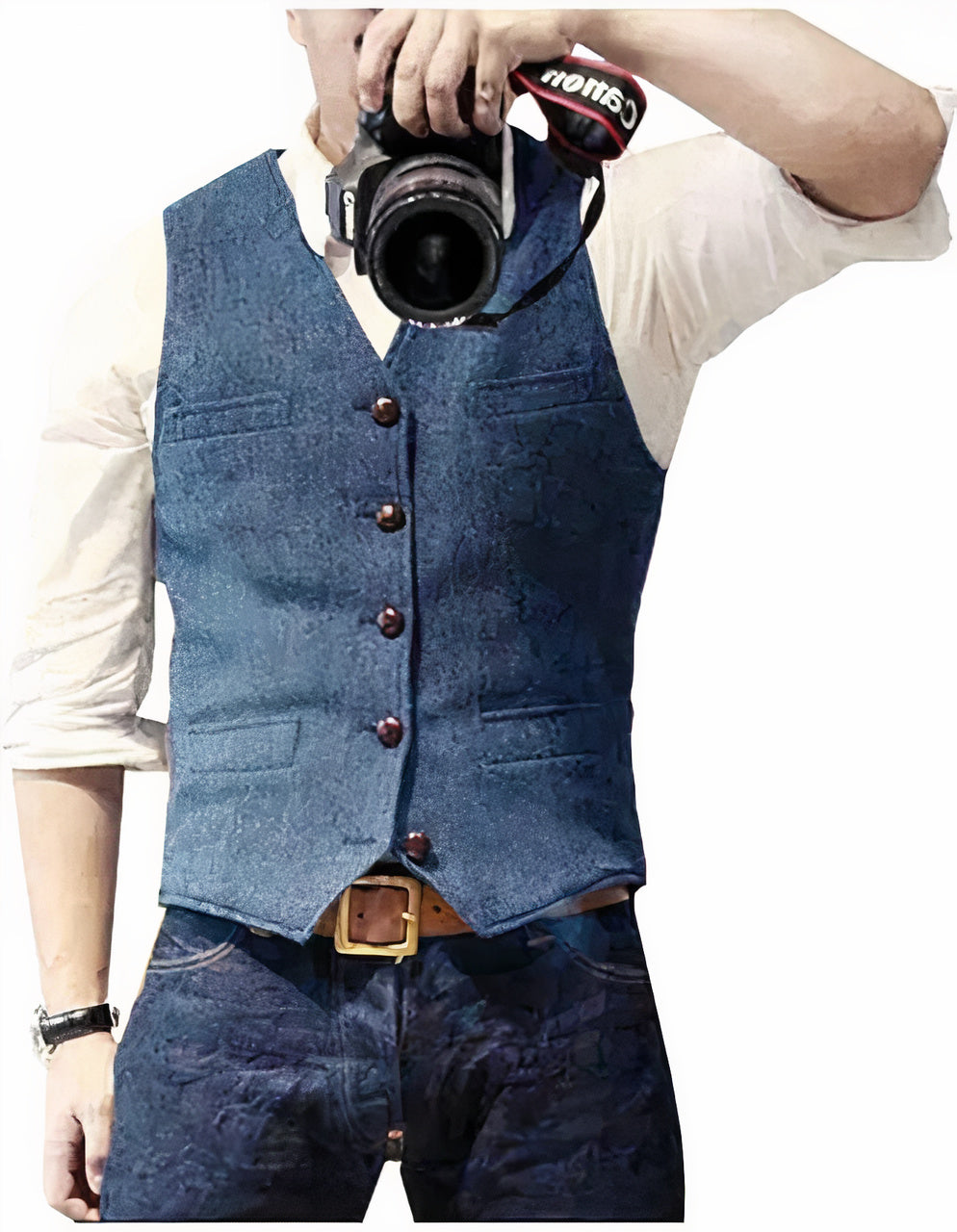 Gilet Heren Met Knopen Stijlvol Design En Tijdloos Pasvorm