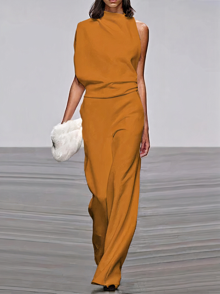Dames moderne jumpsuit met wijde pijpen | Bruiloftsgasten