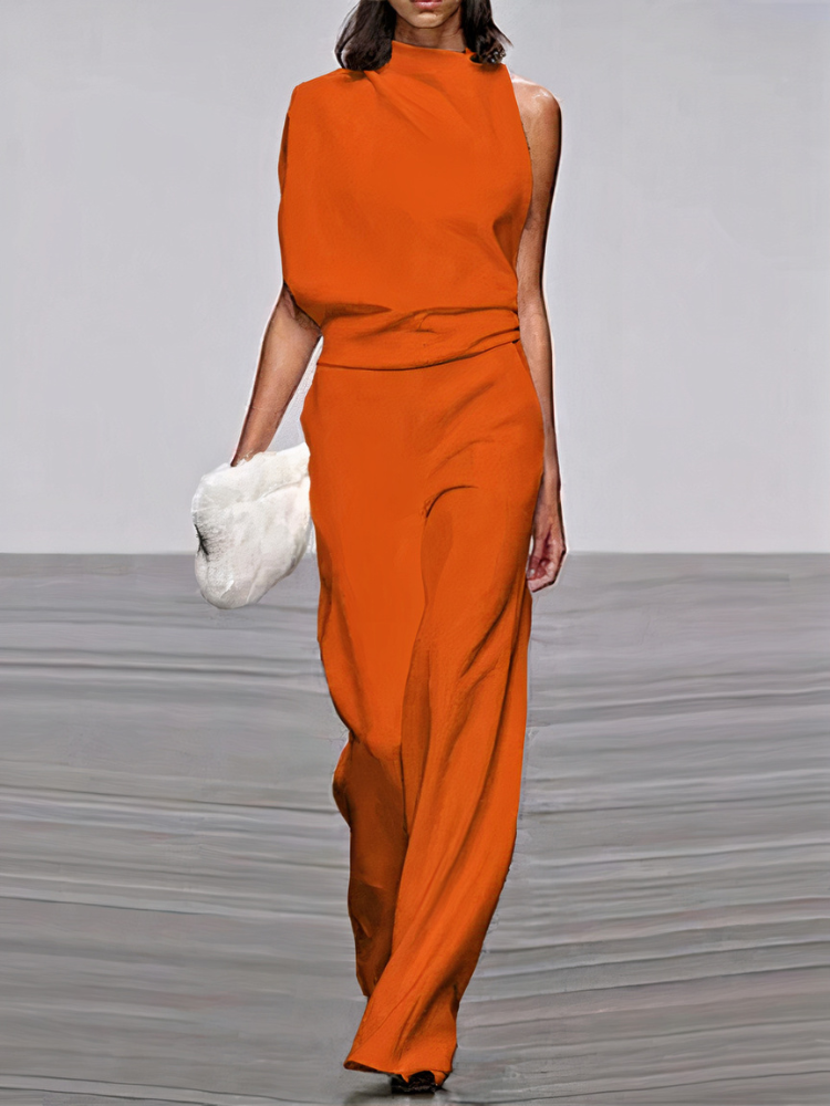 Dames moderne jumpsuit met wijde pijpen | Bruiloftsgasten