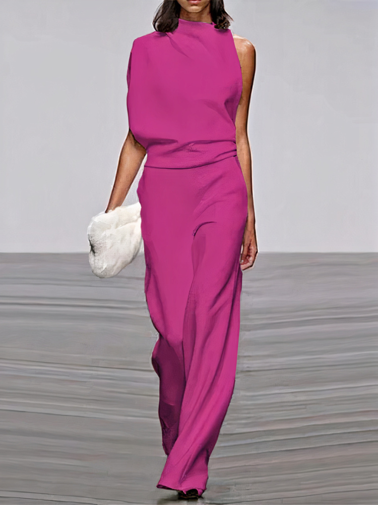 Dames moderne jumpsuit met wijde pijpen | Bruiloftsgasten