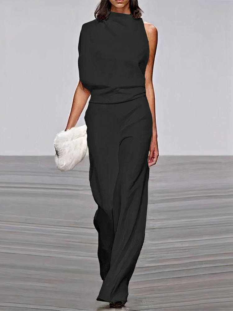 Dames moderne jumpsuit met wijde pijpen | Bruiloftsgasten