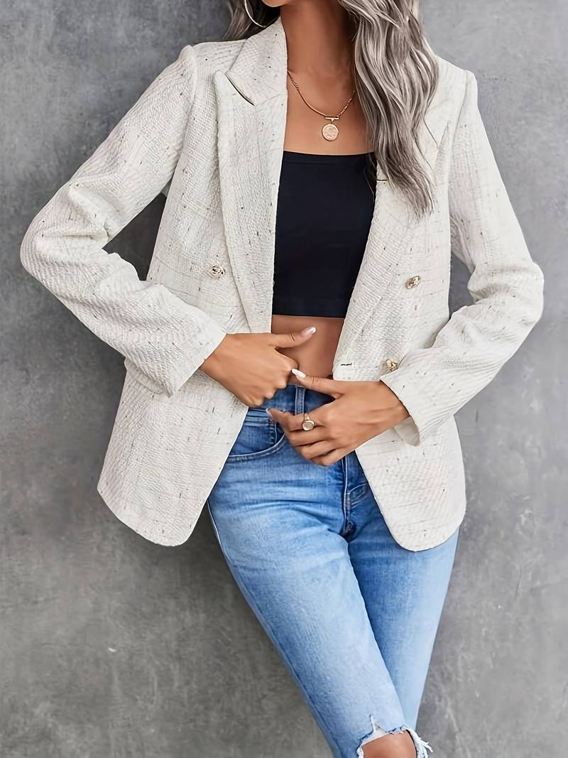 Tweed Blazer Eleganzia – Stijlvolle damesblazer voor zakelijke en casual looks