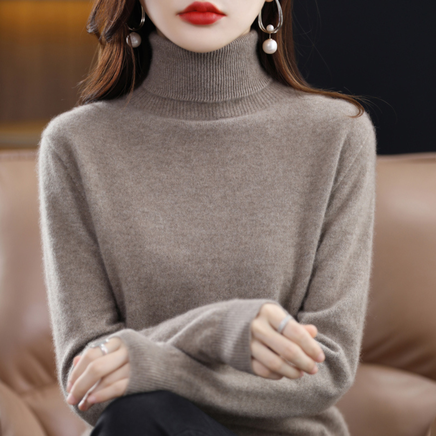 Winterse Luxe Kasjmier Dames Coltrui - Elena