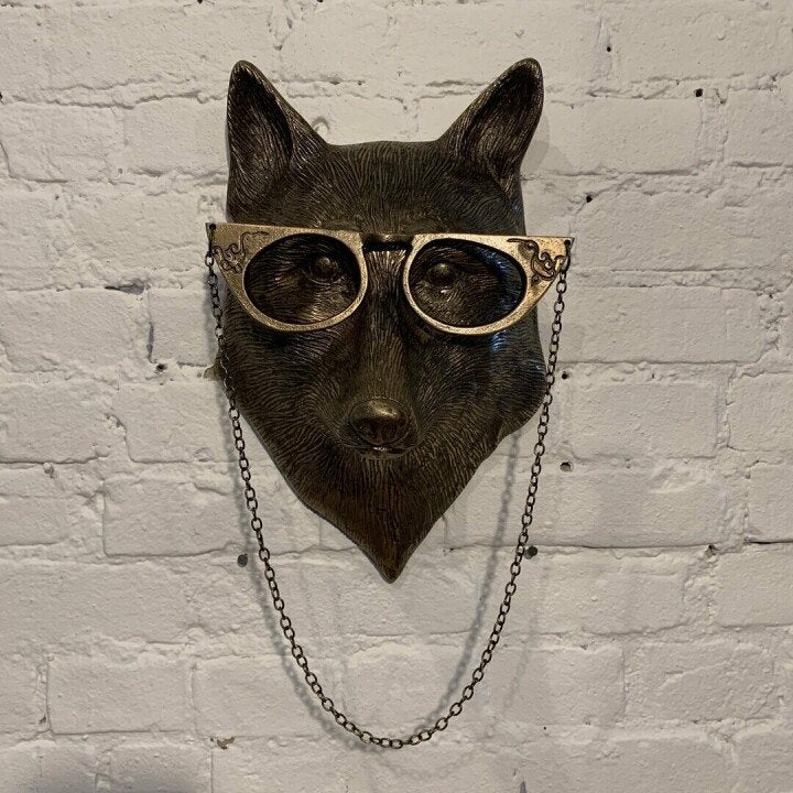 ArtBeest Dierkop Wanddecoratie – Handgeschilderde Speelse Figuren van Hars