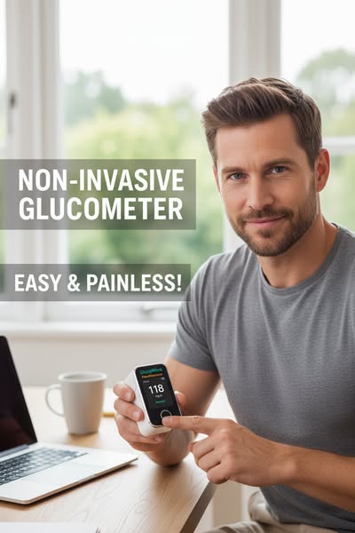 GlucoseGuard Monitor | Vingerpulsoximeter in 5 seconden met 99% nauwkeurigheid