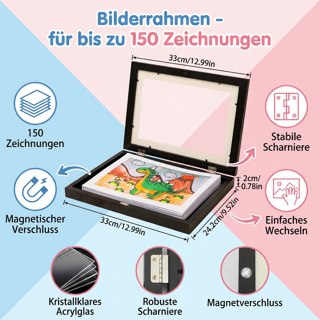 Fotolijst - voor maximaal 150 tekeningen