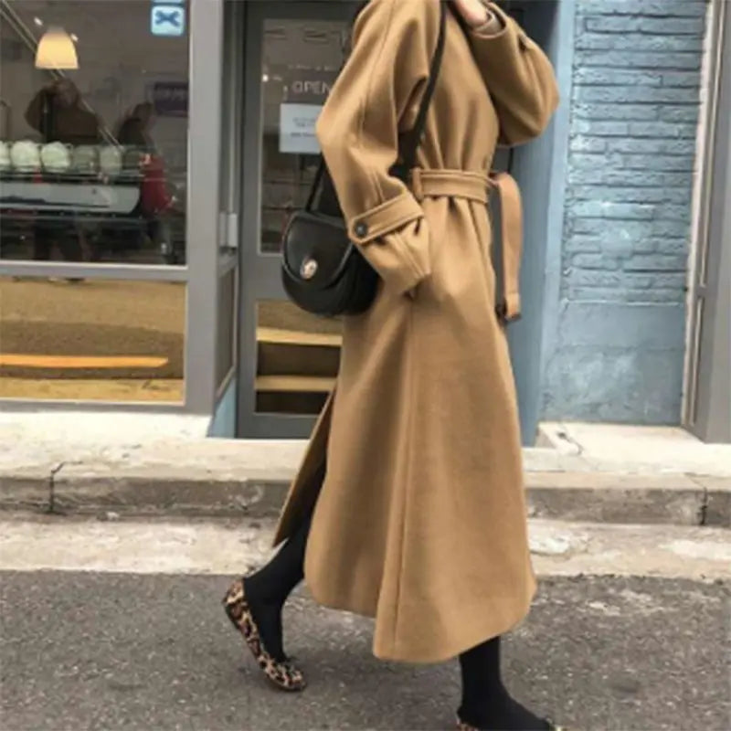 Elegante lange winterjas voor dames