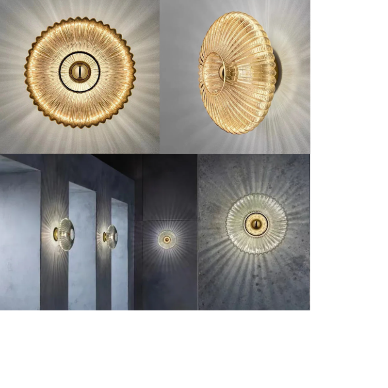 AuraFlow – Moderne Glas-Wandlamp met golvende kap