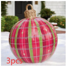 Opblaasbare Christmas Kerstbal 60 cm – Weerbestendige PVC Kerstdecoratie voor Buiten