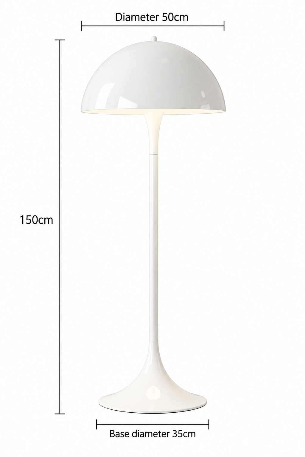 Panthella Tafellamp – Mid-Century Champignon Tafellamp met Zacht Verspreid Licht