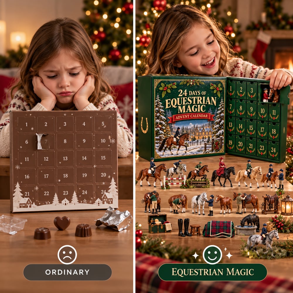🐎 Paardrij Magie Adventskalender｜24 Dagen van Paardrij Magie (Plat 2D Printen)